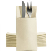 Airlaid Pocket Napkins 8 Fold Cream (Pack of 500)