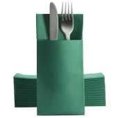 Airlaid Pocket Napkins Dark Green 8 Fold 40cm (Pack of 500)