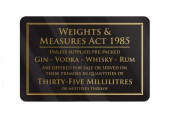 Traditional Bar Notices - Weights And Measures Act 35ml