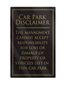 Traditional Bar Notices - Car Park
