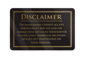 Traditional Bar Notices - Disclaimer Notice