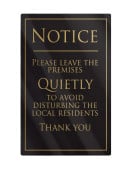 Traditional Bar Notices - Leave Quietly