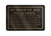 Traditional Bar Notices - No Proof Of Age, No Alcohol