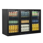 Tefcold Back Bar Bottle Cooler Beer Fridge Triple Hinged Door 311 Litre