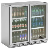 Williams BC2 Back Bar Bottle Cooler Beer Fridge Double Door Stainless Steel 184 Bottles