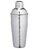 BarCraft Hammered Stainless Steel Cocktail Shaker 700ml 