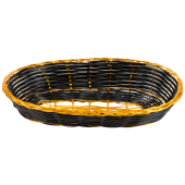Black Oblong Rattan Basket 8" x 4"