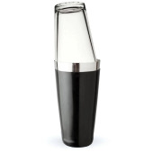 Boston Cocktail Shaker Set Black Vinyl Glass 28oz/16oz