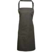 Dark Grey Full Bib Apron With Pocket