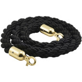 Genware Barrier Rope Brass End (For BP-RPEBP) Black