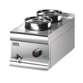 Lincat BS3W Silverlink 600 Electric Countertop Bain Marie Wet Heat (2 x 4.5L Pots)