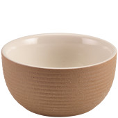 GenWare Kava White Stoneware Ribbed Round Bowl 11.5cm/4.5" (Pack of 6)