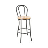 Bolero Clarisse High Stool Metallic Grey