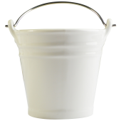 Orion White Orion Presentation Bucket with Handle 8cm/3.25" (Pack of 4)