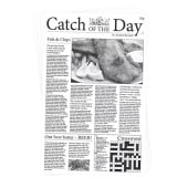 Greaseproof Paper Sheets Catch Of The Day Newspaper Print Large 27 x 42cm  (Pack of 500)