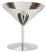 Stainless Steel Presentation Martini Glass Mirror Finish 220ml / 7.75oz