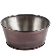 Vintage Steel Service Bowl Antique Copper 16cm/6.3" (Pack of 6)