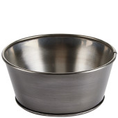 Vintage Steel Service Bowl Antique Silver 16cm/6.3" (Pack of 6)
