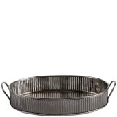Vintage Steel Serving Tray Antique Silver 31cm/12.2" (Pack of 6)