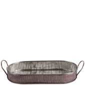 Vintage Steel Serving Platter Antique Copper 34cm/13.4" (Pack of 6)