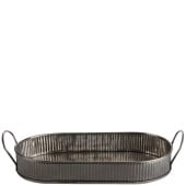 Vintage Steel Serving Platter Antique Silver 34cm/13.4" (Pack of 6)