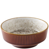 Churchill Cinnamon Brown Barley White Kochi Shallow Bowl 266ml/9oz (Pack of 12)