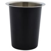 GenWare Stainless Steel Black Cutlery Cylinder 4.1/2"