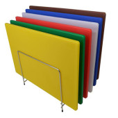 Low Density Chopping Board Set With Metal Rack 18 x 12 x 0.5" (Set of 6)