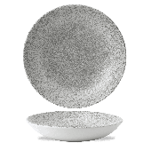 Raku Jasper Grey Evolve Coupe Bowl 9.75 Inch