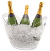 Clear Plastic Champagne Bucket Large - 7 Litres
