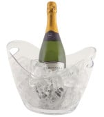 Clear Plastic Champagne/Wine Bucket Small - 3 Litres
