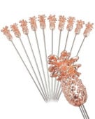 Copper Pineapple Garnish Picks (Pack of 10)