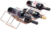 Stackable Copper Finish Wine Rack - 7 Bottles