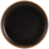 GenWare Kava Black Stoneware Coupe Plate 23cm/9" (Pack of 6)