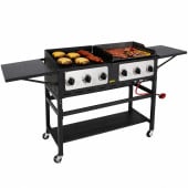 Buffalo Commercial BBQ Combi Grill & Griddle 6 Burner LPG Gas