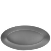 Grey Copenhagen Oval Melamine Deep Dish 55 x 27.5 x 7.5cm 