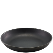 Black Vintage Steel Coupe Plate 24cm