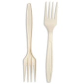 Natural Cornstarch Fork 18cm/7" (Pack of 100)