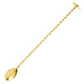 Gold Cocktail Spoon with Masher