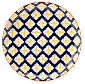 Cadiz Blue & Orange Plate 20cm/8" (Pack of 6)