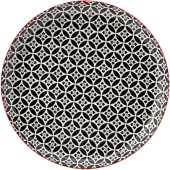 Cadiz Red & Black Plate 27cm/10.5" (Pack of 6)