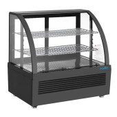 Polar C-Series Countertop Display Fridge Black 100 Litre