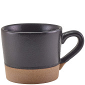 GenWare Kava Black Stoneware Coffee Cup 285ml/10oz (Pack of 6)