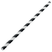 Paper Drinking Straws Black Stripe 8 Inch 20cm (Pack of 250)