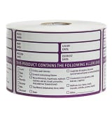 Allergen Contents Label - Date & Prep Info 60x95mm (Pack of 500)