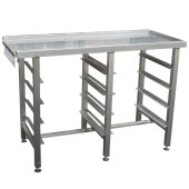 DC Pass Through Entry/Exit Table Right Hand with Basket Storage Racks