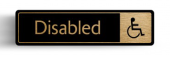 Buzz DM088 Gold On Black Bar Signs 43x178 - Disabled