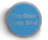 Buzz DS028 Metallic Door Disc 75mm Diameter - Fire Door, Keep Shut
