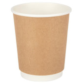 Recyclable Paper Cup Double Walled Kraft 236ml/8oz (Pack of 500)