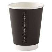 Recyclable Paper Cup Double Walled Black 355ml/12oz (Pack of 500)